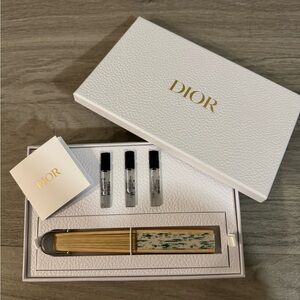 New Dior Beauty Lucky Fabric Fan with Lucky Fragrance Samples and Strap